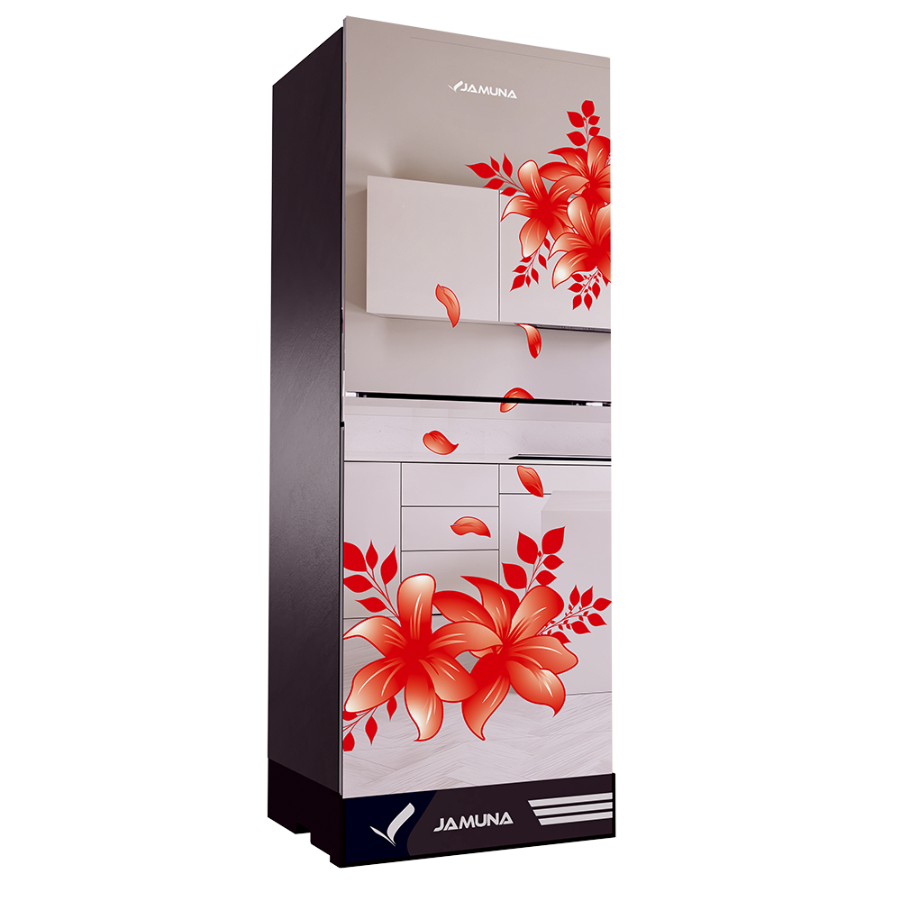 Jamuna 228L Refrigerator JE5-TM2B8QD Mirror Easter Lily,Miror Peral Flower