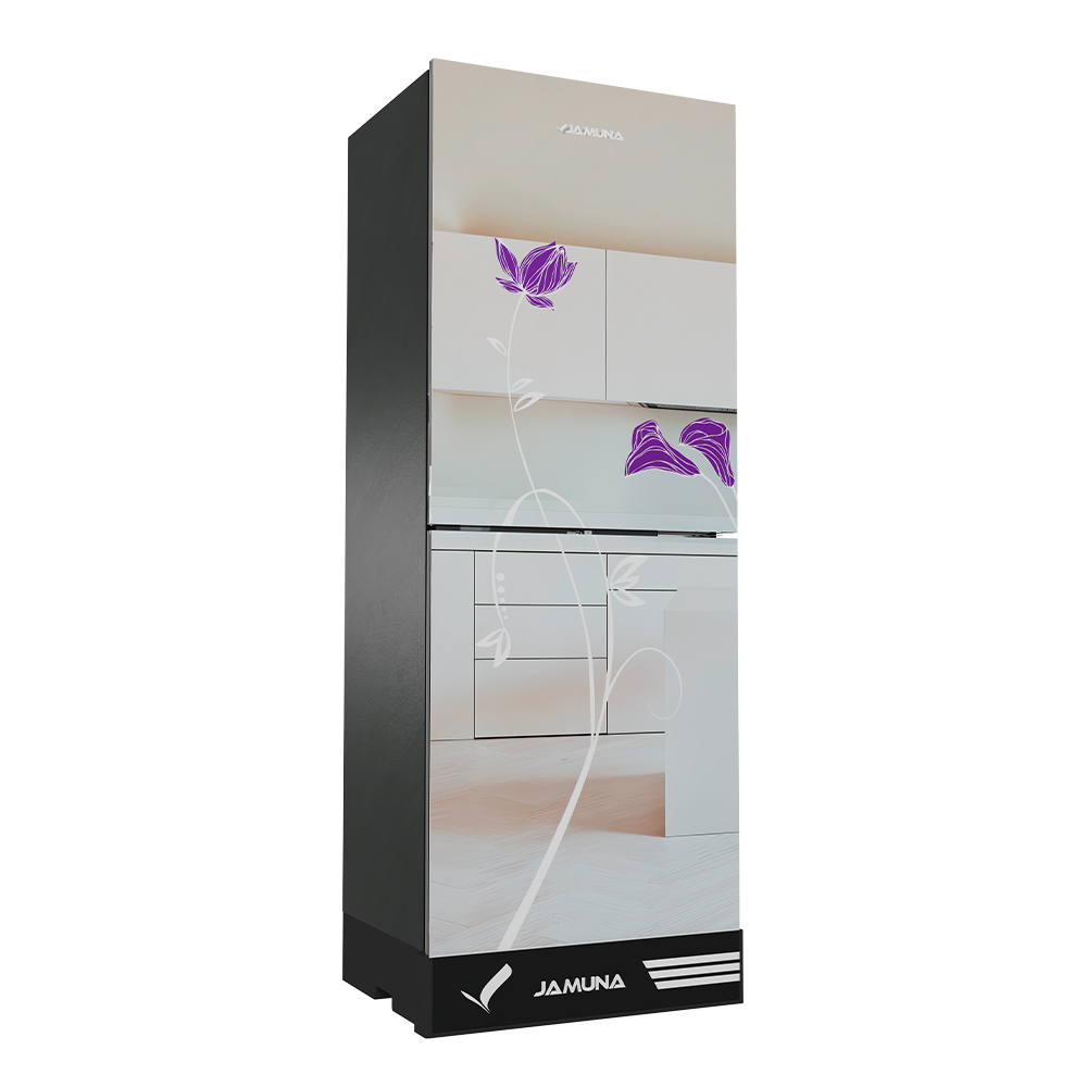 Jamuna 248L Refrigerator JE6-BM2D8QD Mirror Purple Lily ,MIror Whaite Star ,Miror Ester Lily
