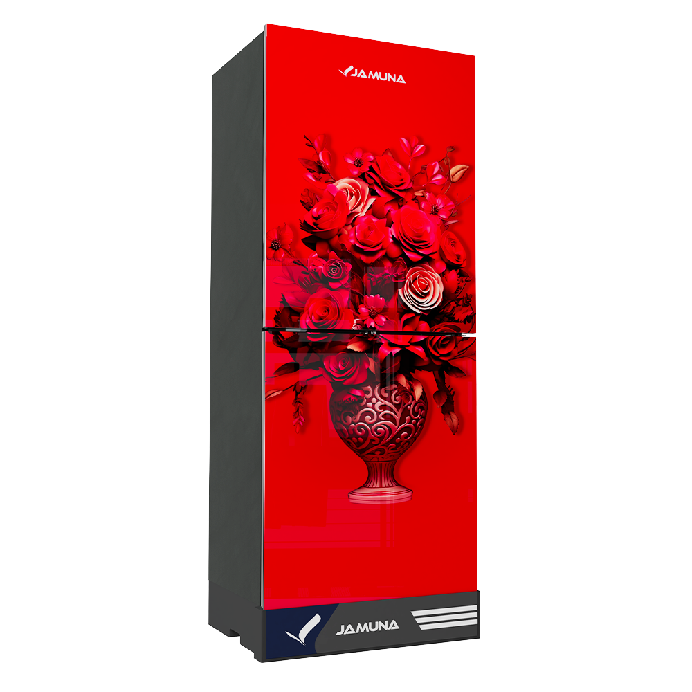 Jamuna 266L Refrigerator JE6-BM2F6QD Red Flower